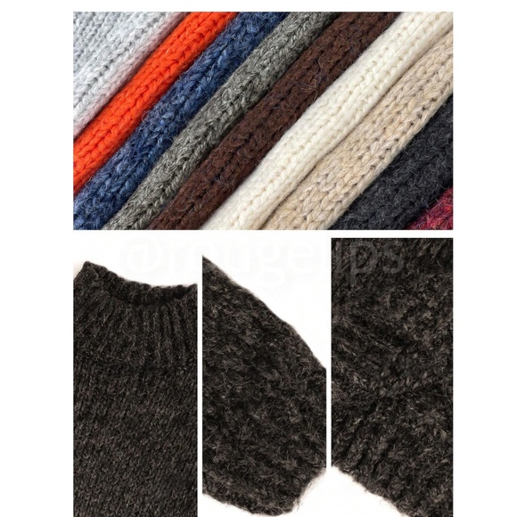 Black Knit Oversized Pullover Turtleneck Sweater - Picture 8 of 9